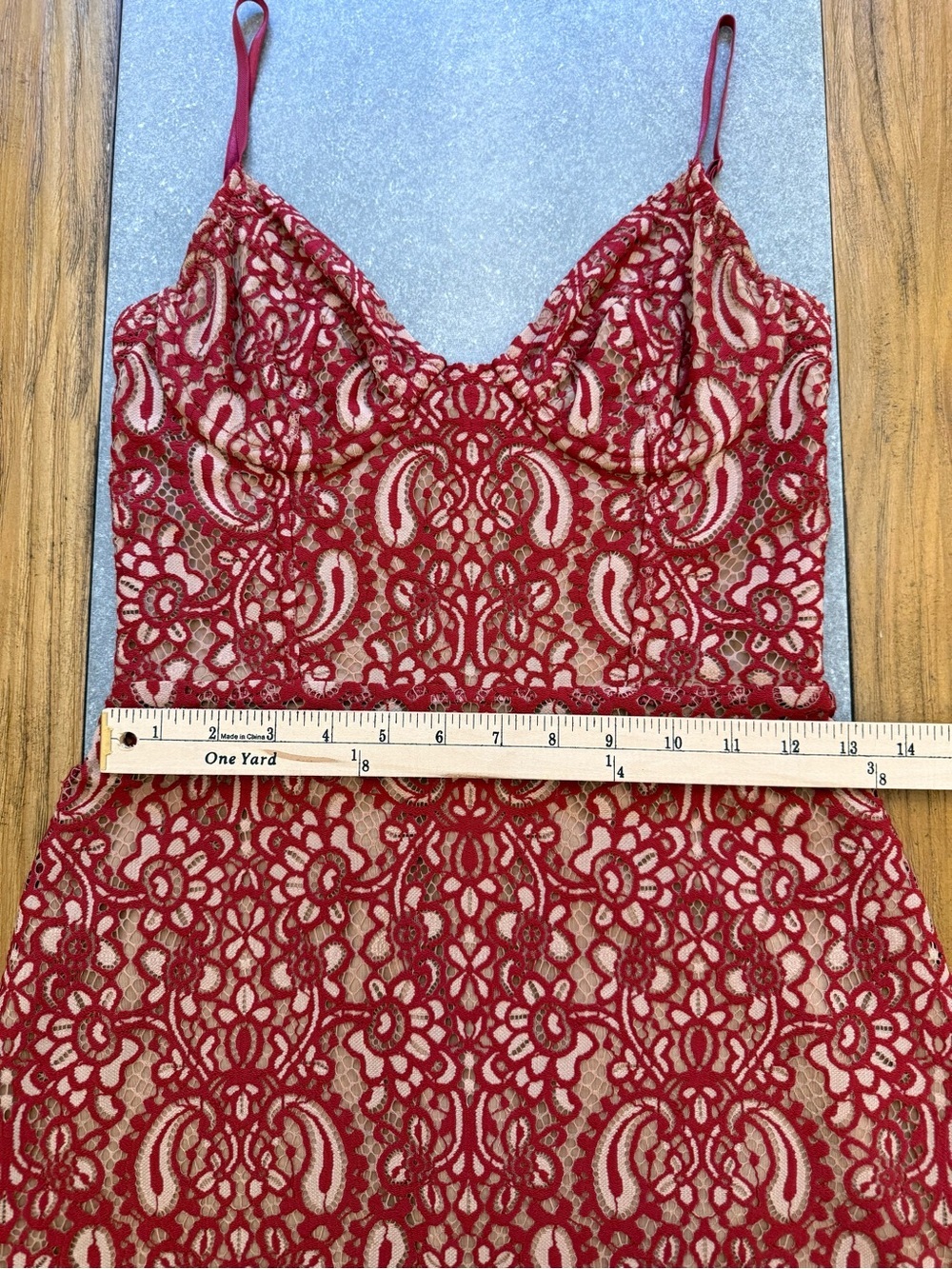 For Love & Lemons Vika Paisley Lace Mini Dress Rust Size Small - Picture 15 of 16